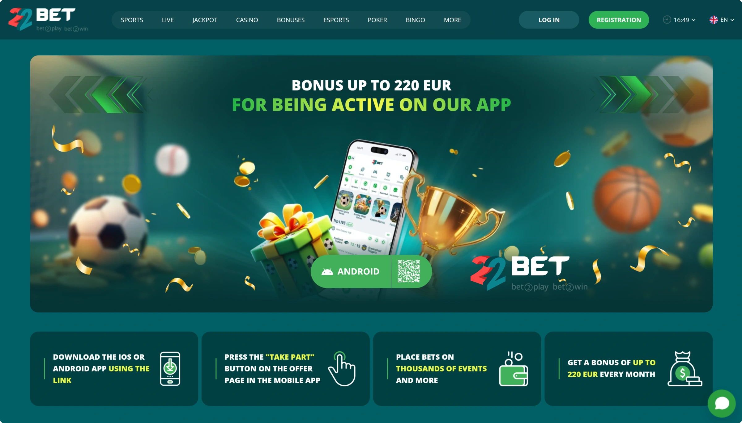 22Bet Website